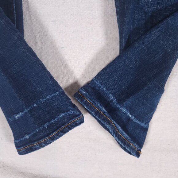 Pilcro and the Letterpress Stet Slim Leg Blue Jeans Womens Size 29 FLAWS - Picture 10 of 16